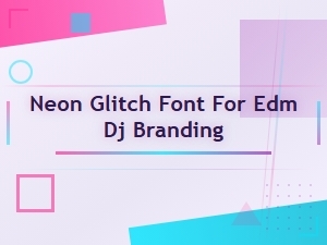 Neon Glitch Font Collection for Edm Dj Branding and Futuristic Electronic Design